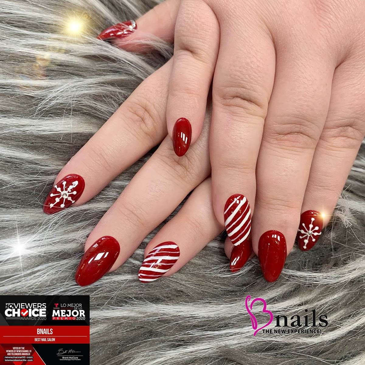 Stylish Belles — 12 Classy Christmas Acrylic Nails You'll Love to...