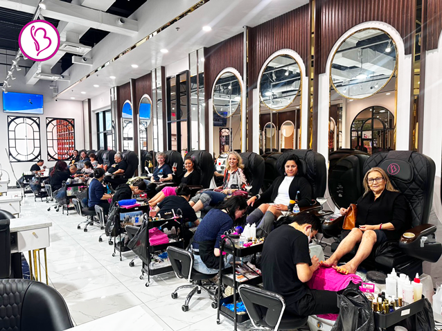 Clean and inviting nail salon interior for a relaxing client experience