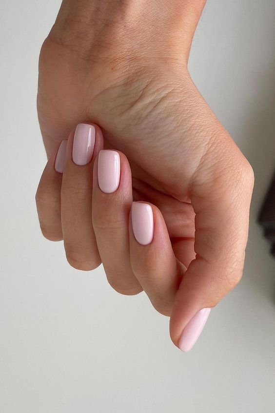 Soft pink nails at Bnails salon