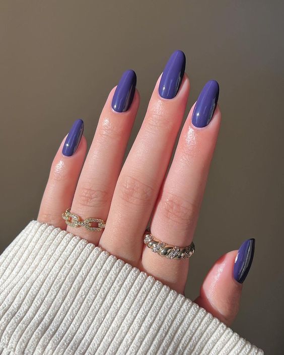 Vibrant blue nails at Bnails salon