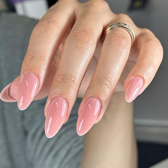 Natural-looking nude nails at Bnails Cedar Park