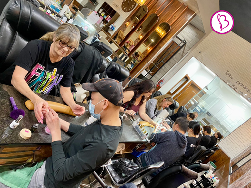Friendly staff providing top-notch customer service at nail salon open on Sunday.