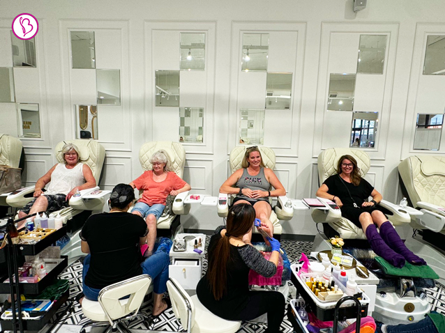 Happy Bnails customers showing off their stunning manicure