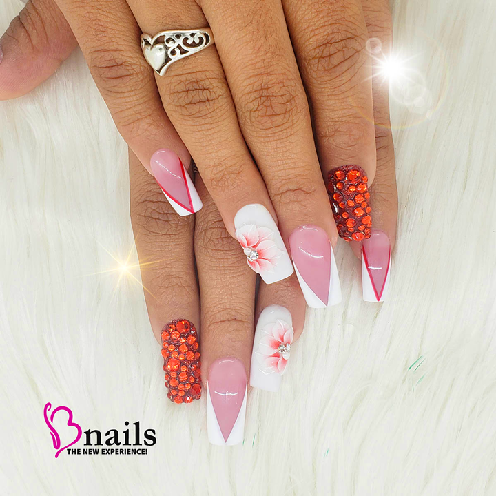Client enjoying a relaxing manicure at a conveniently located salon
