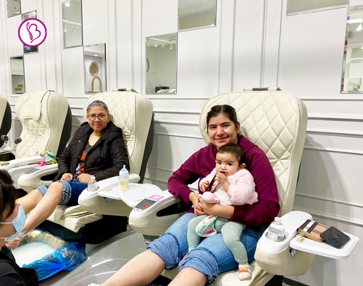 Relaxing nail salon near me with soothing ambiance and comfortable seating."