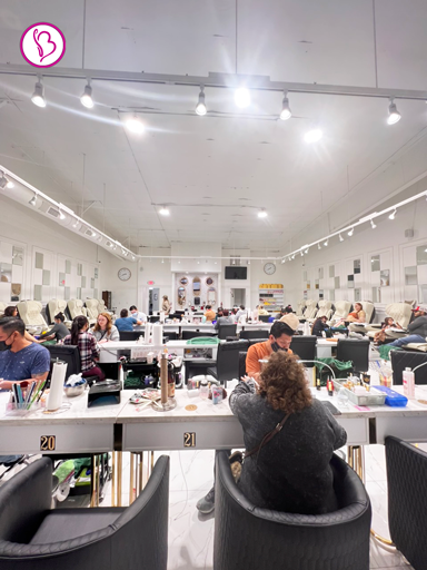 Sanitized manicure tools at a hygienic nail salon open on Sunday